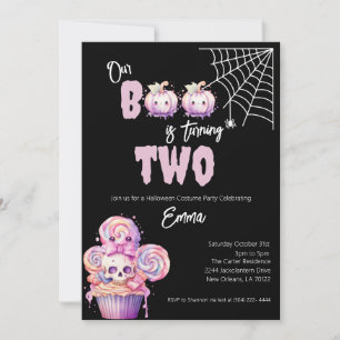 Invitación Nuestro novio cumple dos años de Halloween