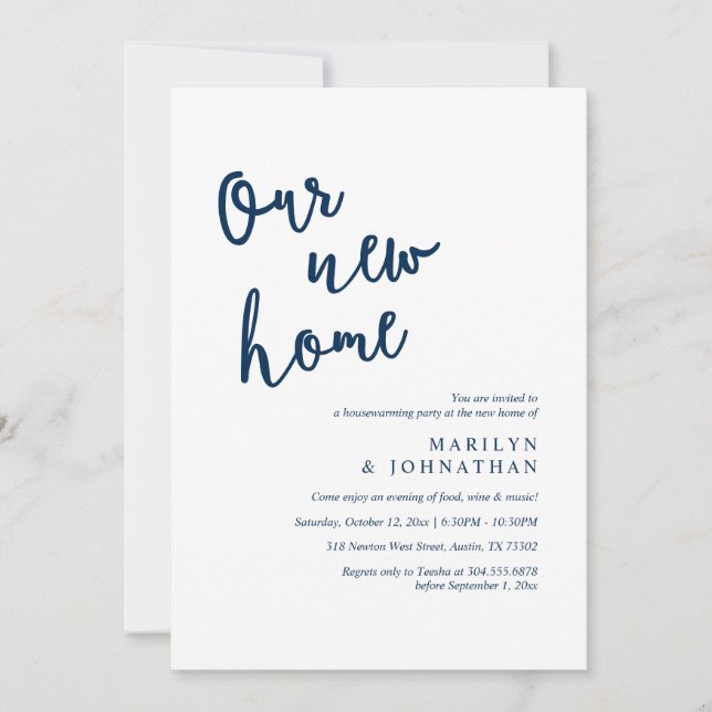 Invitación Nuestro nuevo hogar, el fiesta Rústico para el Cal (Anverso)