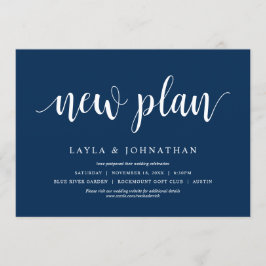Invitación Nuestro nuevo plan de boda Cambiar la fecha