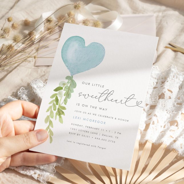 Invitación Nuestro pequeño amor | Boys Valentine Baby Shower (Subido por el creador)