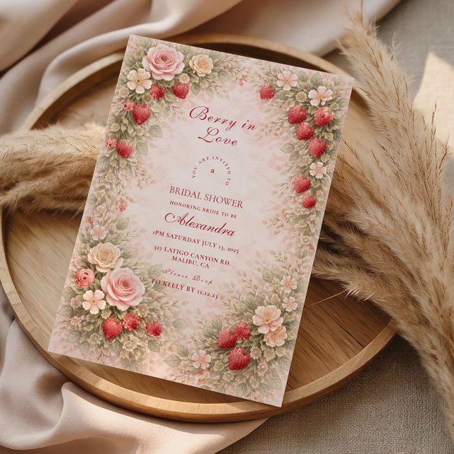 Invitación Nuestro Pequeño Amor de Fresa (Subido por el creador)
