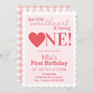 Invitación Nuestro pequeño amor primer Fiesta de cumpleaños