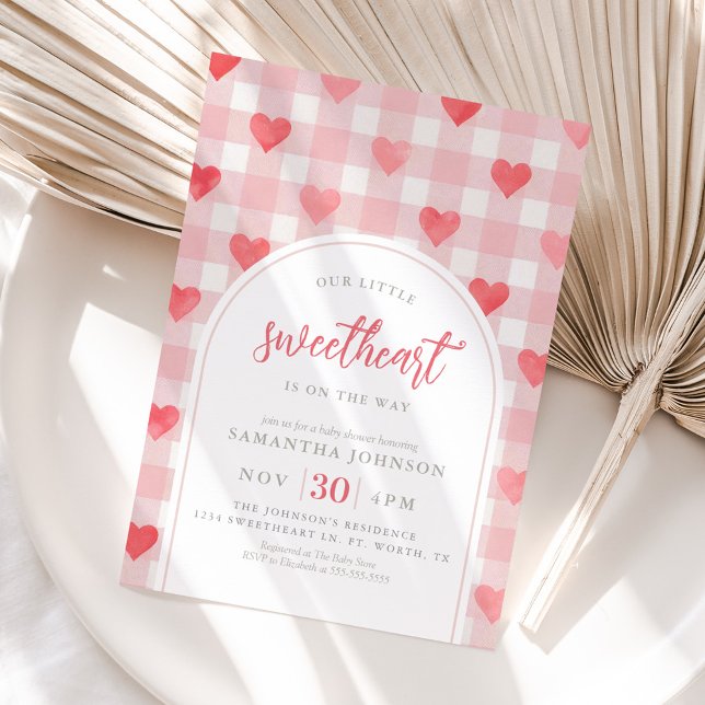 Invitación Nuestro pequeño amor Valentine Baby Shower (Subido por el creador)