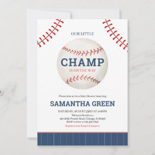 Invitación Nuestro pequeño Baby Shower de campeón