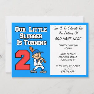Invitación Nuestro pequeño bateador está cumpliendo dos años