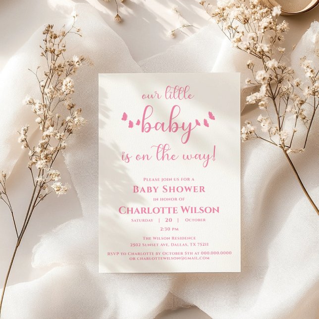 Invitación Nuestro Pequeño Bebé Está En Camino De Baby Shower (Subido por el creador)