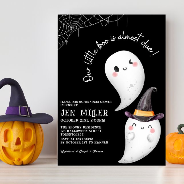 Invitación Nuestro Pequeño Boo casi se debe a la ducha de beb (Subido por el creador)