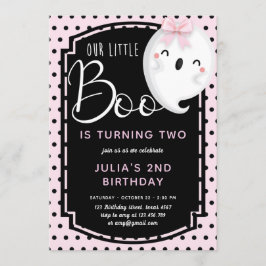 Invitación Nuestro pequeño Boo Chica Cumpleaños
