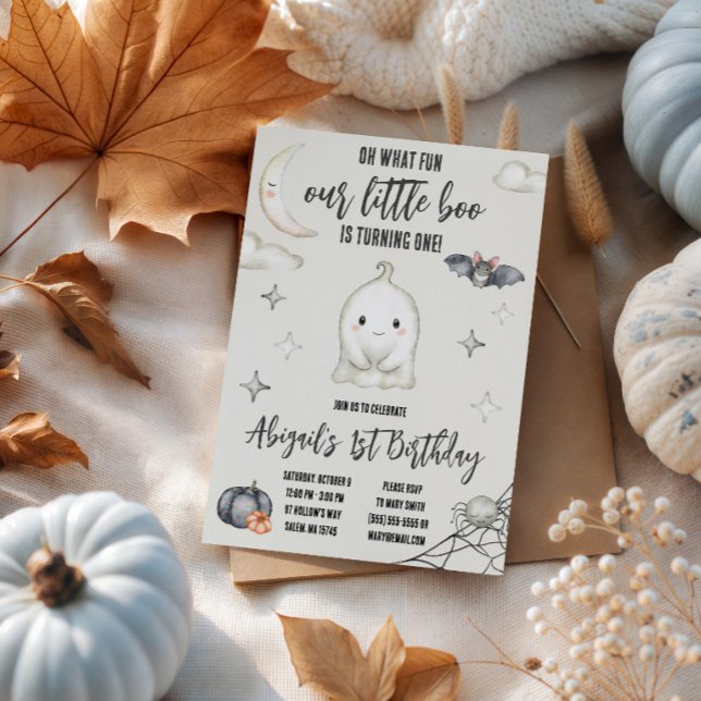 Invitación Nuestro pequeño BOO cumple UNO! Cumpleaños de Hall (Subido por el creador)