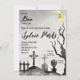 Invitación Nuestro pequeño BOO es casi el Debido Graveyard Ba