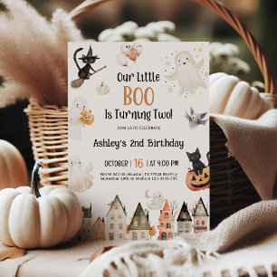 Invitación Nuestro Pequeño Boo Está Cumpliendo Dos Años Cum