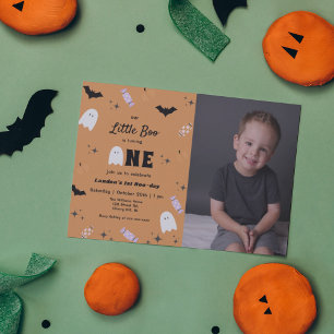 Invitación Nuestro pequeño Boo Halloween 1er cumpleaños