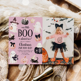 Invitación Nuestro pequeño Boo Halloween 2º cumpleaños foto F