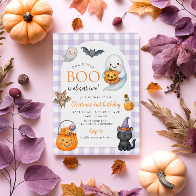 Invitación Nuestro pequeño BOO lindo Fantasma Halloween 2º cu (Subido por el creador)