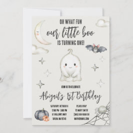 Invitación ¡Nuestro pequeño BOO se está volviendo UNO! Cumple