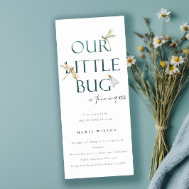 Invitación Nuestro pequeño Bug Blue Dragonfly cualquier cumpl