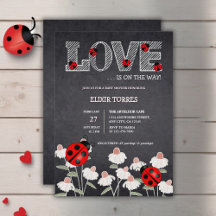 Nuestro Pequeño Bug De Amor Chalkboard Baby Shower