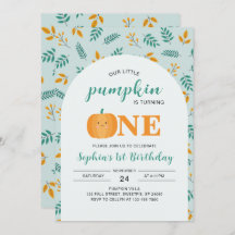 Nuestro pequeño calabaza primer cumpleaños