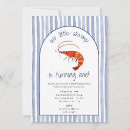 Invitación Nuestro pequeño camarón se vuelve una acuarela