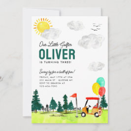 Invitación Nuestro Pequeño Carrito De Golf Swing By Kids Golf