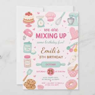 Invitación Nuestro Pequeño Chef de Cumpleaños Horneando Perso