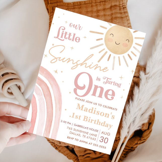 Invitación Nuestro pequeño Chica arcoiris Sunshine primer cum (Subido por el creador)