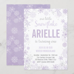 Invitación Nuestro pequeño copo de nieve Primer cumpleaños
