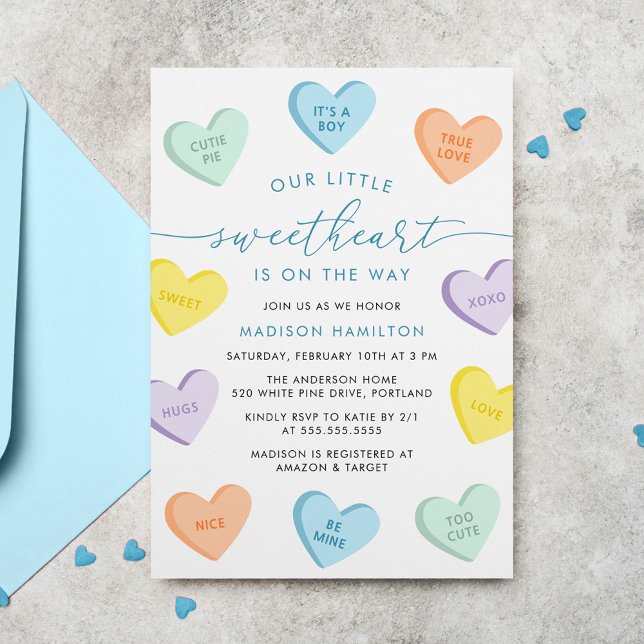 Invitación Nuestro Pequeño Corazón Dulce Fiesta de Bebé (Subido por el creador)