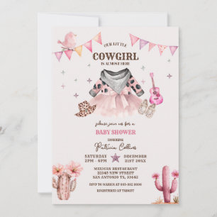 Invitación Nuestro pequeño Cowgirl Western Baby Shower