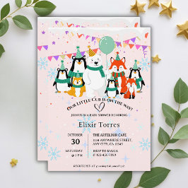 Invitación Nuestro pequeño cubo | Baby Shower de animales del
