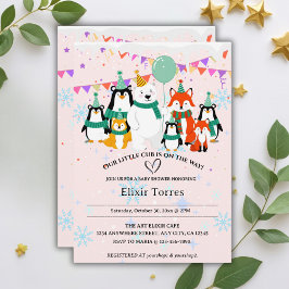Invitación Nuestro pequeño cubo | Baby Shower de animales del