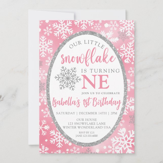 INVITACIÓN NUESTRO PEQUEÑO CULTIVO DE ROPA DE NIEVE PRIMER CU (Anverso)