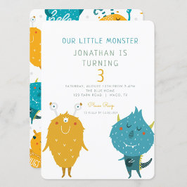 Invitación Nuestro pequeño cumpleaños colorido