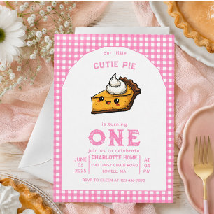 Invitación Nuestro Pequeño Cumpleaños de Pi Día 1er Cumpleaño