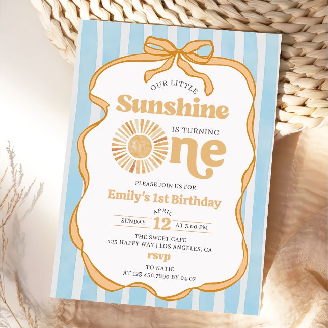 Invitación Nuestro Pequeño Cumpleaños de Sol de Cuadrillé Azu (Subido por el creador)