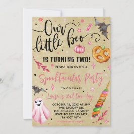Invitación Nuestro pequeño cumpleaños Halloween