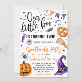 Invitación Nuestro pequeño cumpleaños Halloween