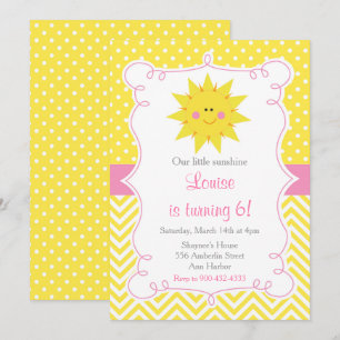Invitación Nuestro pequeño Cumpleaños Sunshine