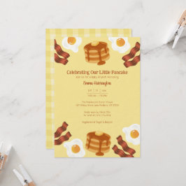 Invitación Nuestro Pequeño Desayuno de Panqueques Tema de Bru