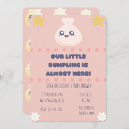 Invitación Nuestro pequeño Dumpling casi llegó La ducha bebé
