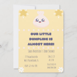 Invitación Nuestro pequeño Dumpling está casi aquí Baby Dumpl