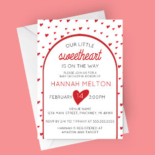 Invitación Nuestro pequeño El día de San Valentín Baby Shower