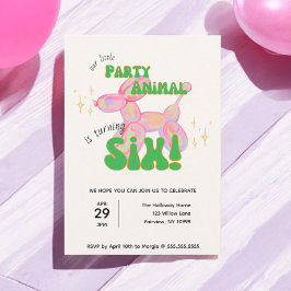 Invitación Nuestro pequeño Fiesta, animal de globo, cumpleaño