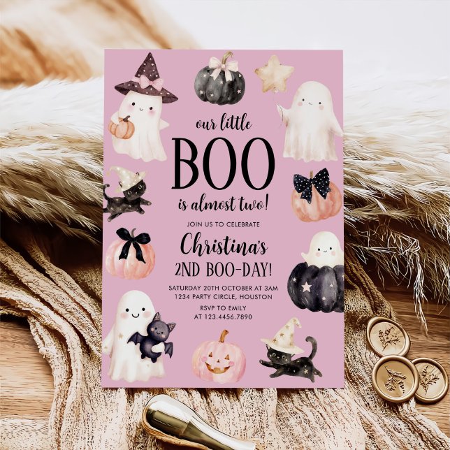 Invitación Nuestro pequeño Fiesta de cumpleaños Boo Halloween (Subido por el creador)