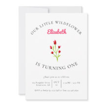 Nuestro Pequeño Flor Silvestre 1er cumpleaños Flor