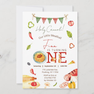 Invitación Nuestro Pequeño Fútbol Primer Cumpleaños