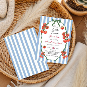 Invitación Nuestro pequeño jardín de tomates cumple dos años