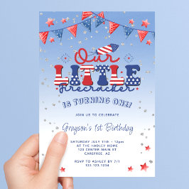 Invitación Nuestro pequeño niño petardo primer cumpleaños