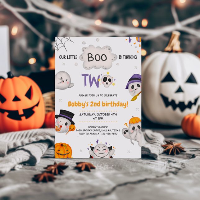 Invitación Nuestro pequeño novio cumple dos años de Halloween (Subido por el creador)
