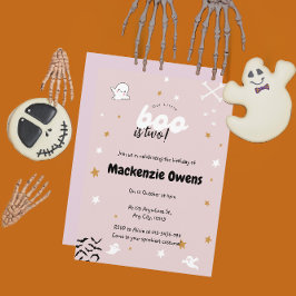 Invitación Nuestro pequeño novio es dos cumpleaños rosado